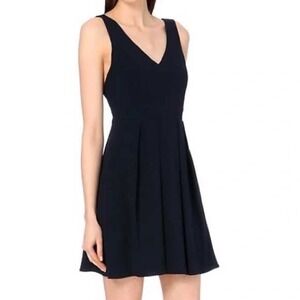 Claudie Pierlot Paris "Rencontre" Little Black Dress LBD Bow Back Size 34 US‎ 2